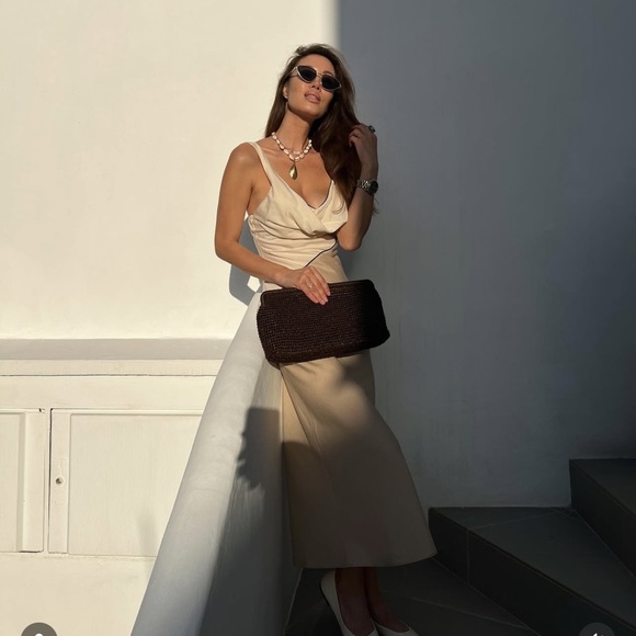 NWT Zara Combination Midi Dress Size M - Picture 5 of 15